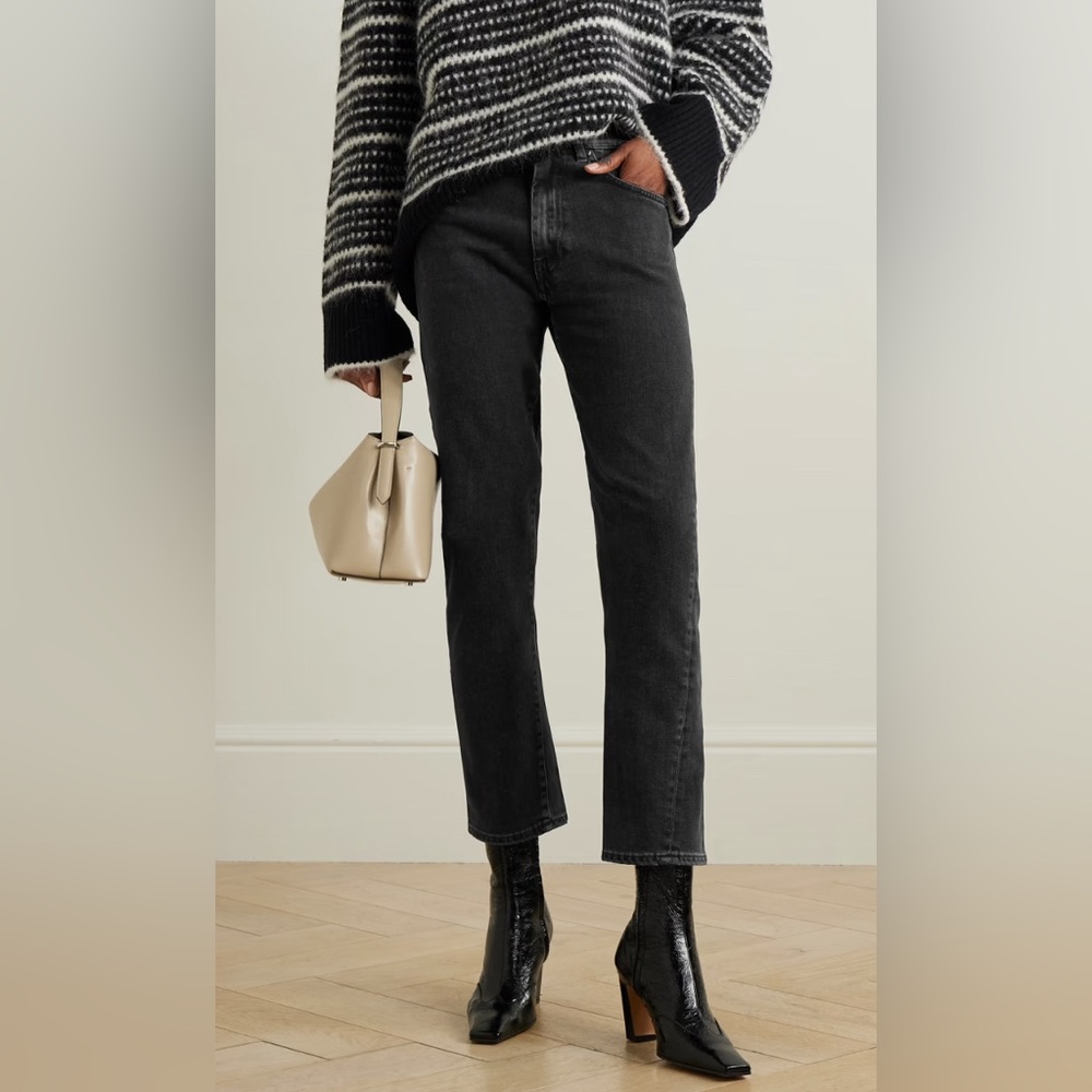 TOTEME Twisted Seam high-rise straight-leg jeans